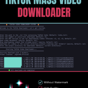TikTok Mass Video Downloader